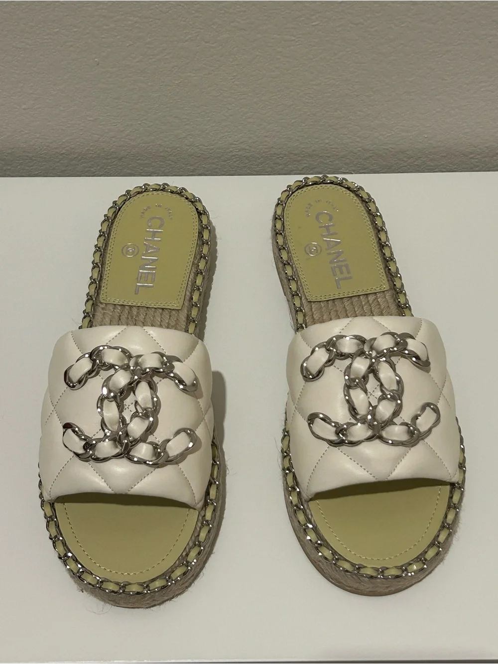 Chanel 25P Espadrille Mules